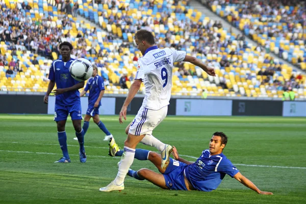 Mecz piłki nożnej pomiędzy fc dynamo Kijów i fc Tawrija — Zdjęcie stockowe
