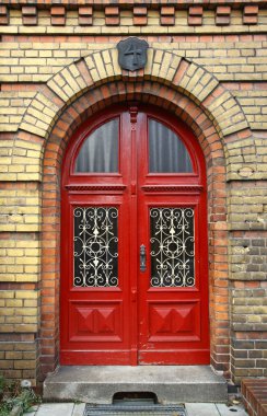 Facade of an old building in Frankfurt Oder clipart