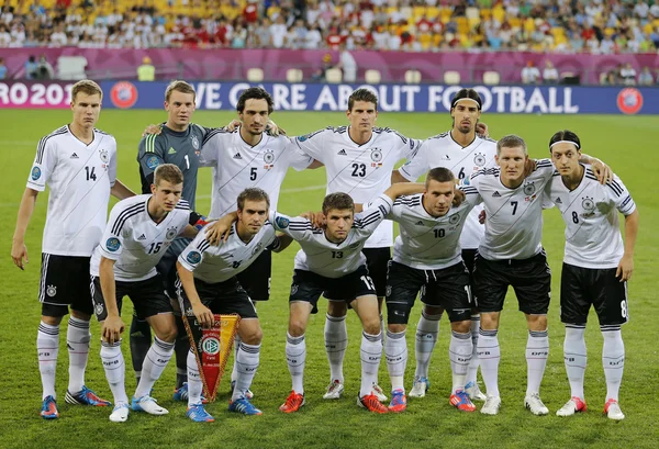 Niemcy nożnej zespół poza do zdjęcia grupowego — Zdjęcie stockowe