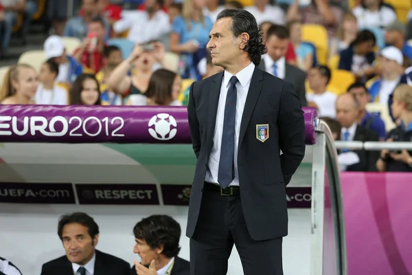Італія національної футбольної команди головного тренера Чезаре Prandelli — стокове фото