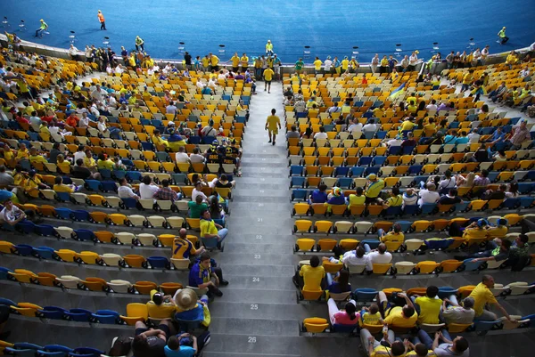 Трибуни Олімпійський стадіон (НСК «Олімпійський») під час 20 євро УЄФА — стокове фото