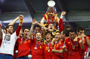 Spain - the winner of UEFA EURO 2012 clipart