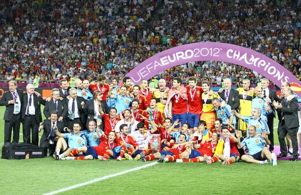 Spanyolország - a győztes az Uefa Euro 2012 — Stock Fotó