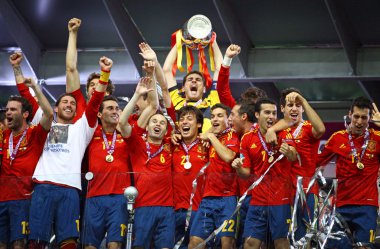 Spain - the winner of UEFA EURO 2012 clipart