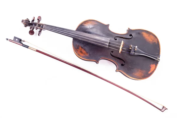 Μαύρο παλιό βιολί — Φωτογραφία Αρχείου