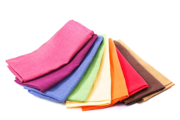 Цветная льняная текстильная куча — стоковое фото