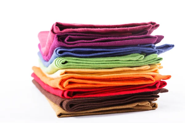 Pedaço de têxteis de linho colorido — Fotografia de Stock