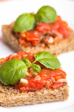 Crostini with tomato clipart