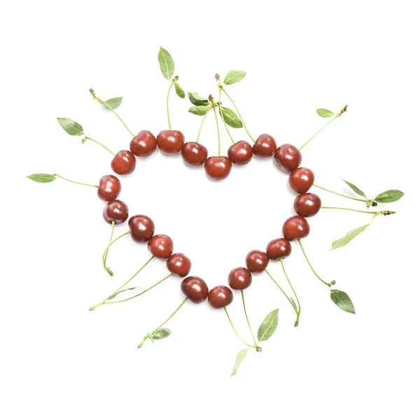 Cherry hjärta — Stockfoto