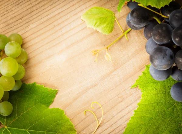 Grape on wooden table Stock Image