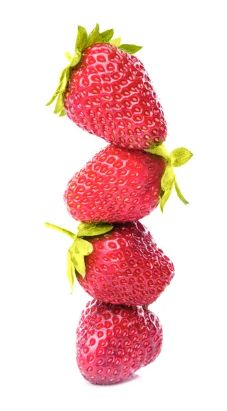 Eine Reihe Erdbeeren — Stockfoto