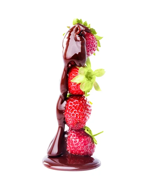 Choklad och jordgubb — Stockfoto