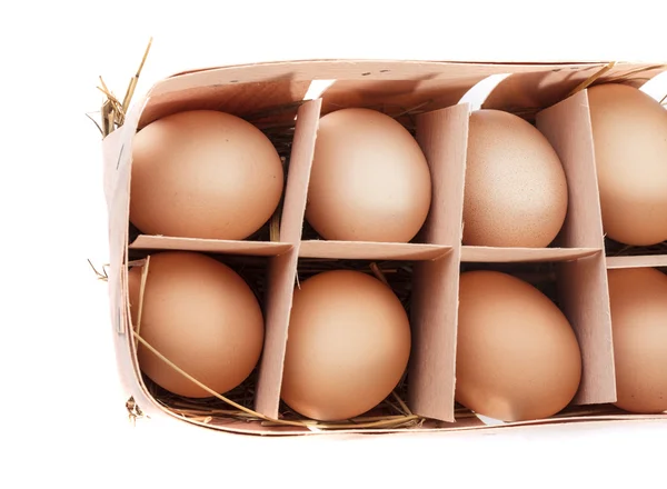 Eggs in pack — Stock Photo, Image