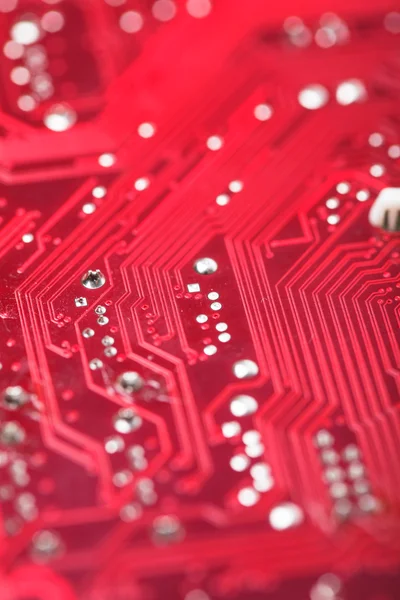 Mikroprocesor czerwony — Zdjęcie stockowe