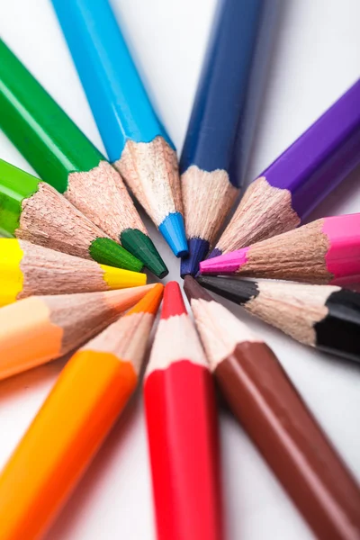 Rainbow color pencils — Stock Photo, Image