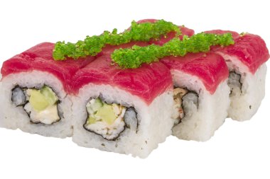 Maki sushi - rulo Yengeç, avokado, salatalık içinde yaptı. taze