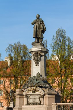 Varşova, Polonya'nın başkenti şehir. anıt adam mickiewicz,