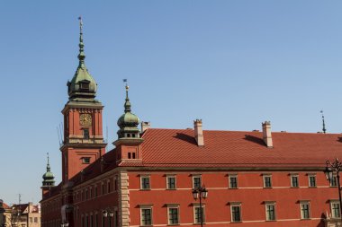 Varşova, Polonya. eski şehir - ünlü royal castle. UNESCO dünya onu