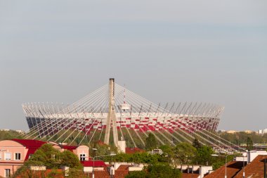 Varşova - 25 Nisan: Yeni açık Ulusal Stadyumu Varşova 25 Nisan