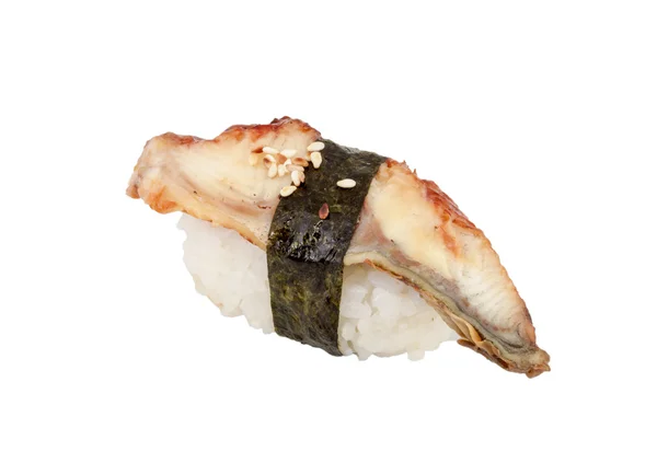 Belut sushi. Terisolasi di atas putih . — Stok Foto