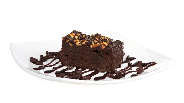 蛋糕松露黑巧克力酱 — 图库照片