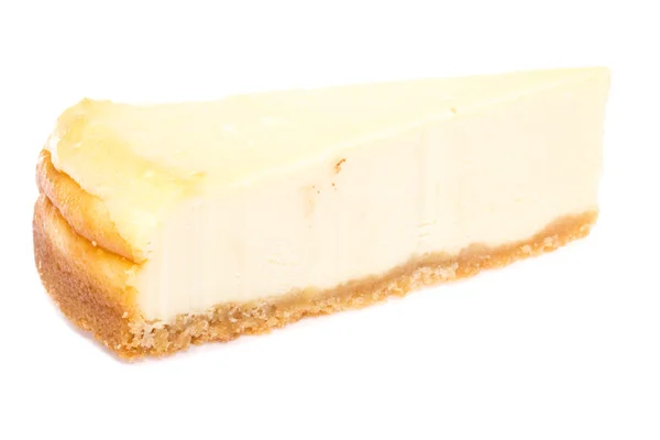 Tarta de queso aislada sobre fondo blanco — Foto de Stock