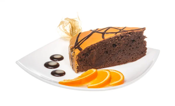 Krajíc čokoládového dortu — Stock fotografie