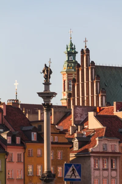 Kasteel plein in Warschau, Polen — Stockfoto