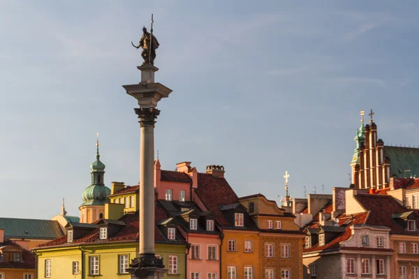 Kasteel plein in Warschau, Polen — Stockfoto