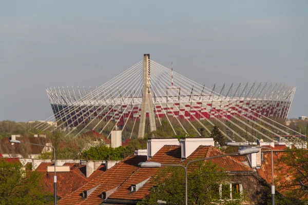 ВАРШАВА - 25 апреля: Новый открытый национальный стадион в Варшаве 25 апреля — стоковое фото