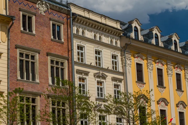 Красиві фасаді Старого міста будинку в м. Краків, Польща — стокове фото