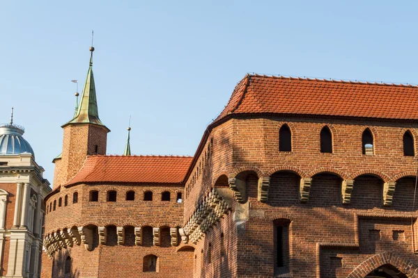 stock image A gate to Krakow - the best preserved barbican in Europe, Poland