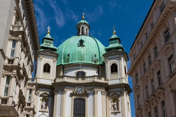 维也纳，奥地利-著名的 peterskirche (圣彼得教堂) — 图库照片