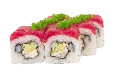 Maki sushi - rulo Yengeç, avokado, salatalık içinde yaptı. taze