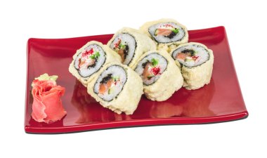 Japon mutfağı-Tempura Maki Sushi (Deep Fried sa ve yapılan rulo