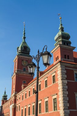 Varşova, Polonya. eski şehir - ünlü royal castle. UNESCO dünya onu