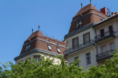 tipik binalar 19. yüzyıl budape buda castle bölgesinde