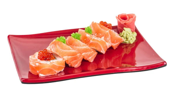 Японское традиционное блюдо суши из лосося. — стоковое фото