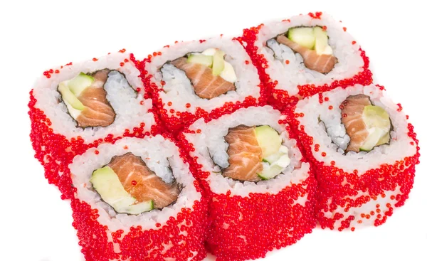 tobiko baharatlı maki sushi - sıcak rulo tobiko çeşitli tip (