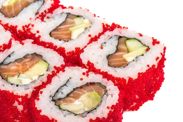 tobiko baharatlı maki sushi - sıcak rulo tobiko çeşitli tip (