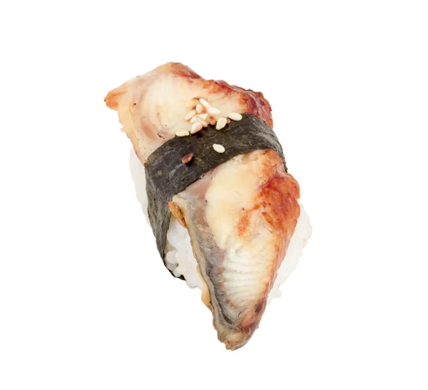Eel sushi. Isolated over white. — Stock Photo, Image