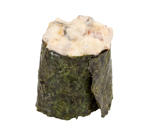 Krydda sushi unagi med sauced skivor av rökt ål isolerad på w — Stockfoto