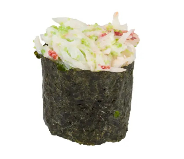 Sushi kani dengan irisan udang kepiting yang diisolasi pada b putih — Stok Foto