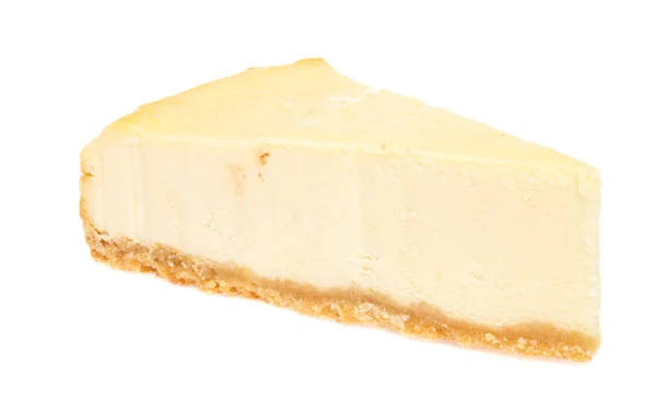 Bolo de queijo isolado sobre fundo branco — Fotografia de Stock