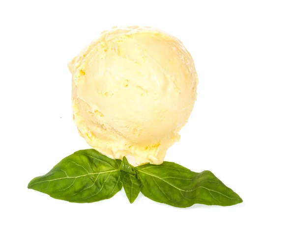 Colher de sorvete de limão — Fotografia de Stock