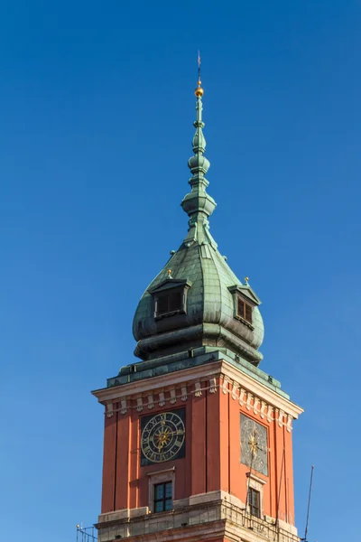 华沙，波兰。旧镇-著名的皇家城堡。教科文组织世界她 — 图库照片