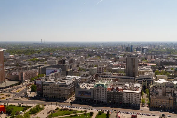 Varşova skyline Varşova Kuleli — Stok fotoğraf