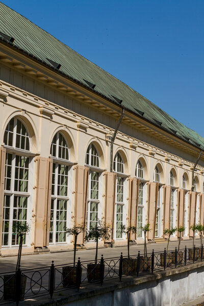 The Lazienki palace in Lazienki Park, Warsaw. Lazienki Krolewskie.