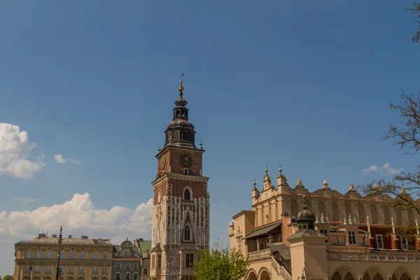 クラクフのメイン広場の市庁舎の塔 — ストック写真