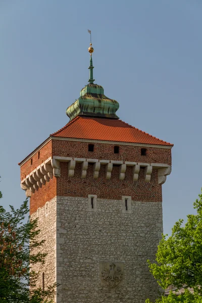 Florianska poort in Krakau — Stockfoto
